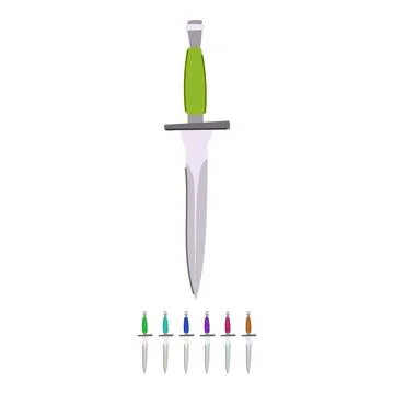 Dagger with brown handle vector graphic Illustration