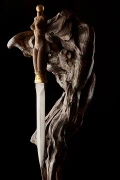 Dagger with feminine handle Stock Photos