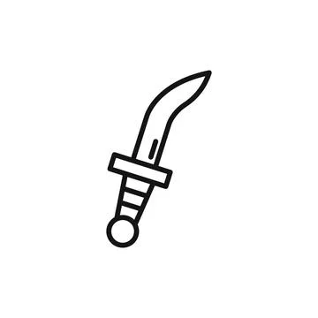 Dagger icon logo sign vector outline Stock Illustration