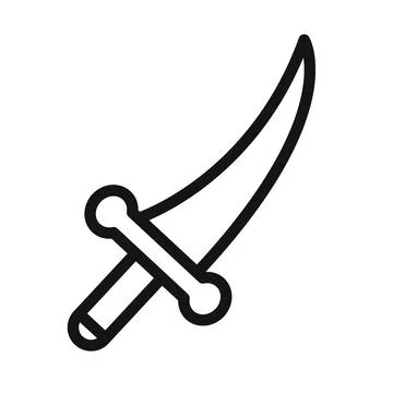 Dagger icon mark in filled style Illustrazione stock