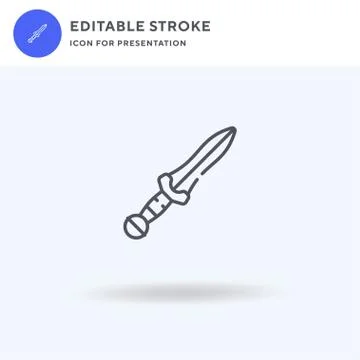 Dagger icon vector, filled flat sign, solid pictogram isolated on white, logo Stock Illustration