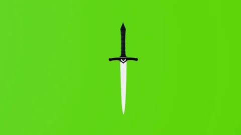 The dagger is isolated on a green screen Stock Footage 283351843