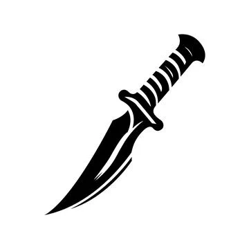 Dagger Silhouette Vector Stock Illustration