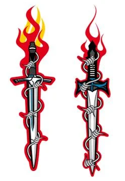Dagger tattoo Stock-Illustration