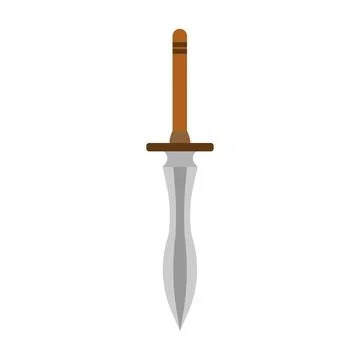  Dagger tattoo vector sword knife illustration icon old isolated. Symbol v... Foto stock