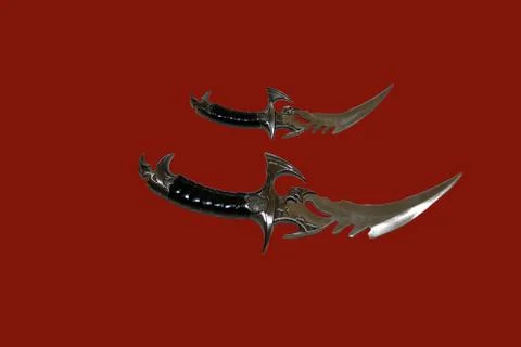 Daggers On Red Stock Photos