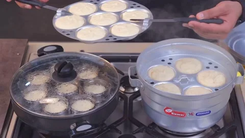 Dahi bhalla making process 4k shot Stock-Footage 206030580