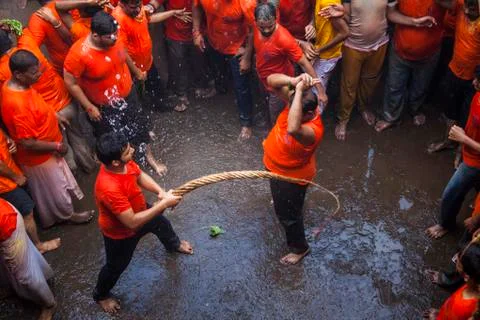 Dahi Handi celebrations Stock Photos