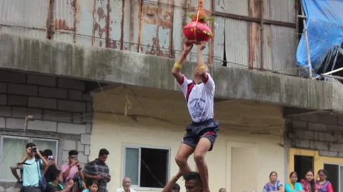 Dahi Handi (Janmashtami) Stock Footage 208558893