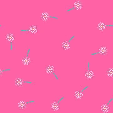 Dahlia blossom spring vector seamless pattern Stock Illustration