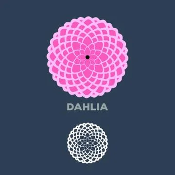Dahlia flower logo vector Stock Illustration