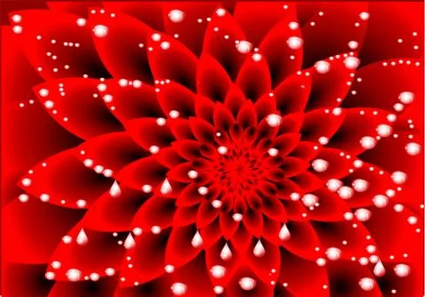 Dahlia red Stock Illustration