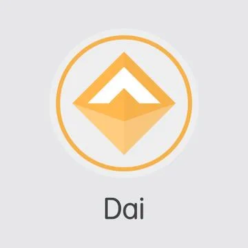 Dai Crypto Currency. Vector DAI Graphic Symbol. Vector Icon Stock Illustration