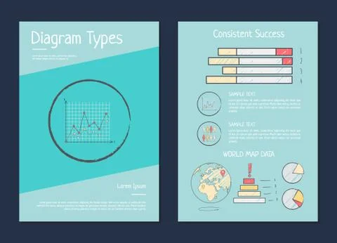 Daigram Types Presentation Vector Illustration Illustrazione stock