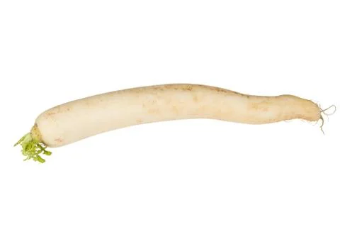 Daikon radish on white background Stock Photos