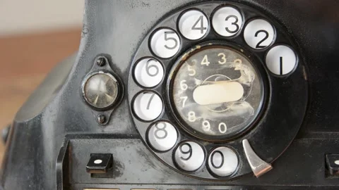 Dailing 211 on an old-fashioned rotary phone Stock Footage 149967868