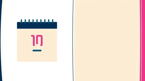 Daily calendar, changing the date, planning, time management Video stock 173091437