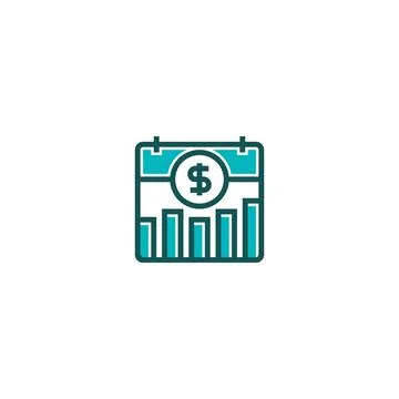 Daily chart line icon. linear style sign for mobile concept and web design. O Stock Illustration