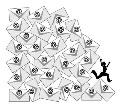 Daily Email Load Stock Illustration