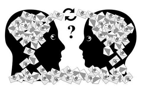 Daily Email Stress Stock Illustration
