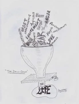 The Daily Grind Stock Illustration