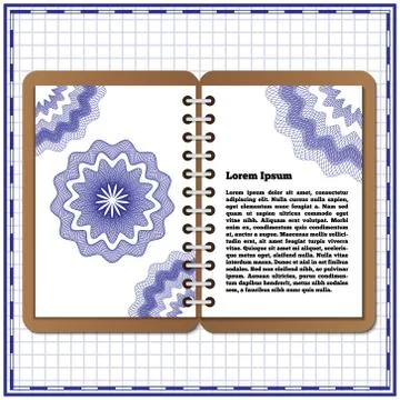 Daily notepad with pattern. Stock Illustration