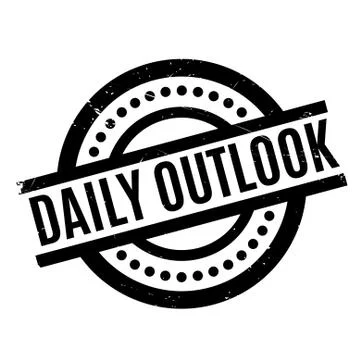 Daily Outlook rubber stamp Stock Illustration