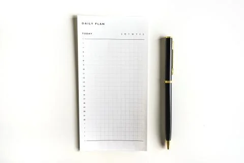Daily plan to do list with black pen Foto stock