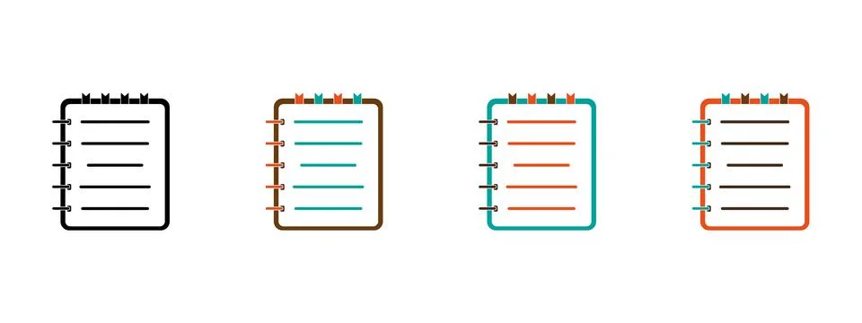 Daily planner. Diary. Notepad. Stock Illustration