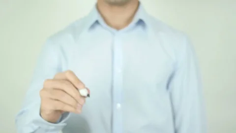 Daily Planner, Writing On Transparent Screen Stock Footage