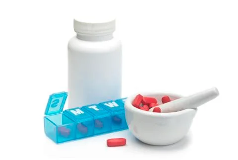 Daily Red Tablets Stock Photos