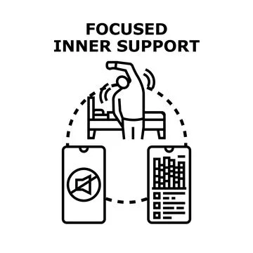 Daily routine improving inner focus and energy Stock-Illustration