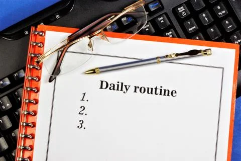 Daily routine-a rational regime of rules of life, Stock Photos