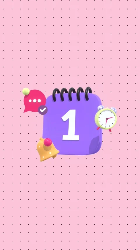 Daily Routine, Time Management And Planner Concepts In Vertical Video. Stock Footage 287355793
