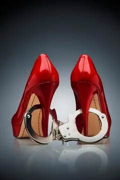 Daily sin / A shoe slave. Stock Photos