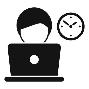 Daily time routine icon simple vector. Tired worker Illustrazione stock