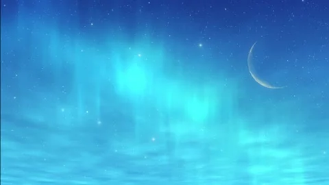 Daily timelapse of the changing moon against the background of blue stars. Stock Footage 145212405