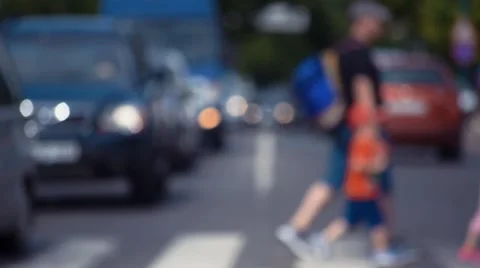 Daily Traffic - Out of Focus Stock Footage 51749277