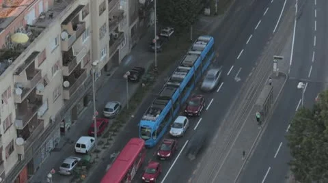 Daily traffic in Zagreb Stock Footage 10719630