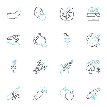 Daily workout linear icons set. Exercise, Sweat, Fitness, Health, Goals Stock Illustration