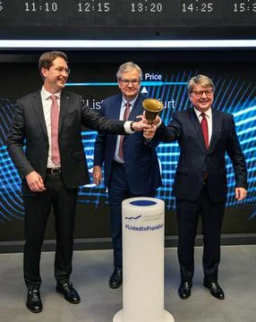 Daimler Trucks initial public offering at Frankfurt Stock Exchange, Frankfurt Ma 스톡 사진