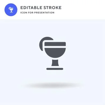 Daiquiri icon vector, filled flat sign, solid pictogram isolated on white, logo イラスト素材