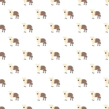 Dairy cattle pattern creating a farm animal background Ilustração Stock