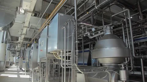 Dairy factory Stock Footage 68378792