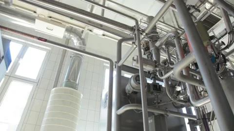 Dairy factory Stock Footage 68378994