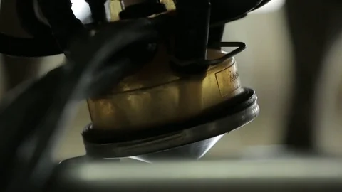 On a dairy farm milking cows using milking machine Stock Footage 73552779