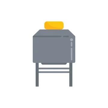 Dairy process icon flat vector. Cheese production Stock Illustration