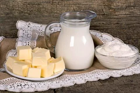 Dairy produce Stock Photos