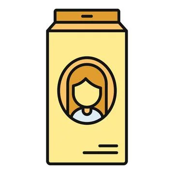 Dairy product carton featuring a missing person icon 스톡 일러스트