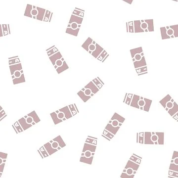Dairy product package glyph vector seamless pattern Stock Illustration